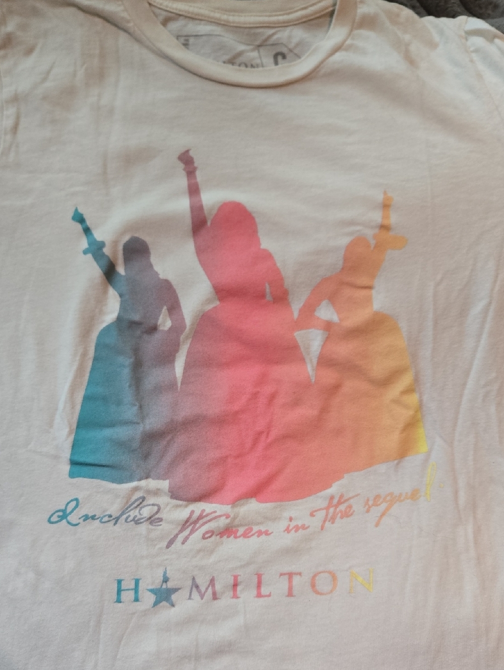 HAMILTON official Tee Shirt "Include Women in the Sequel" SZ M. (BIN 004)